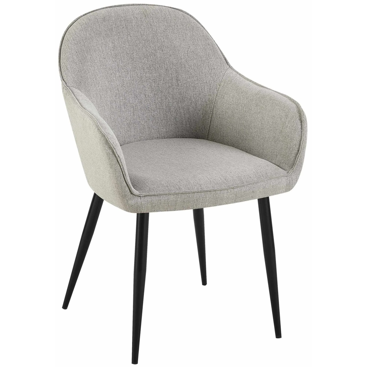 DELUKE Esszimmerstuhl GENIM Stoff Grau 60x60x84cm Essstühle Esszimmerstühle Küchenstühle Wohnzimmerstühle