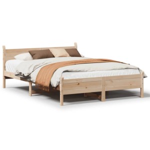 vidaXL Massivholzbett ohne Matratze 160x200 cm Kiefernholz 855585
