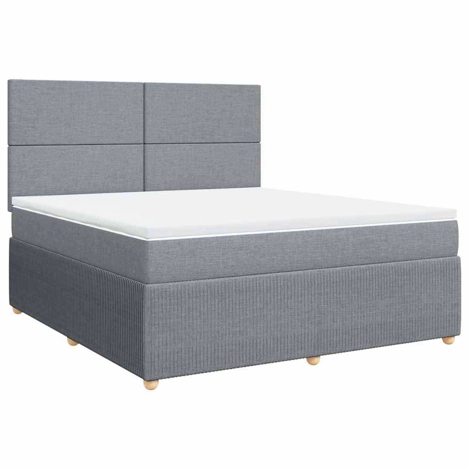 vidaXL Boxspringbett mit Matratze Hellgrau 180x200 cm Stoff 3294428 günstig online kaufen