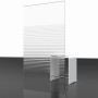 Schulte Eckdusche Sunny, 175x90x90 cm, silberne Schiebetür mit horizontalen Streifen.
