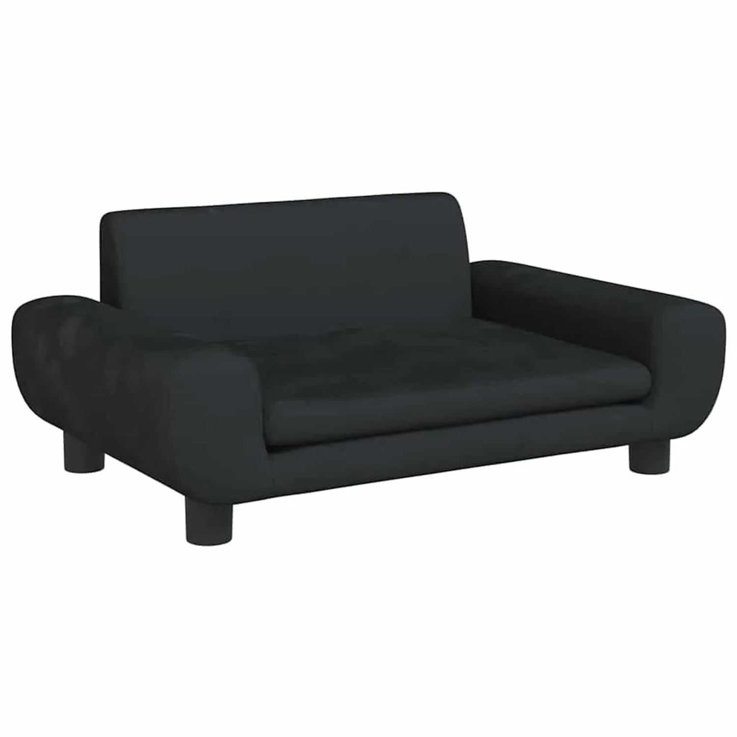 vidaXL Hundebett Schwarz 70x45x33 cm Samt 171992