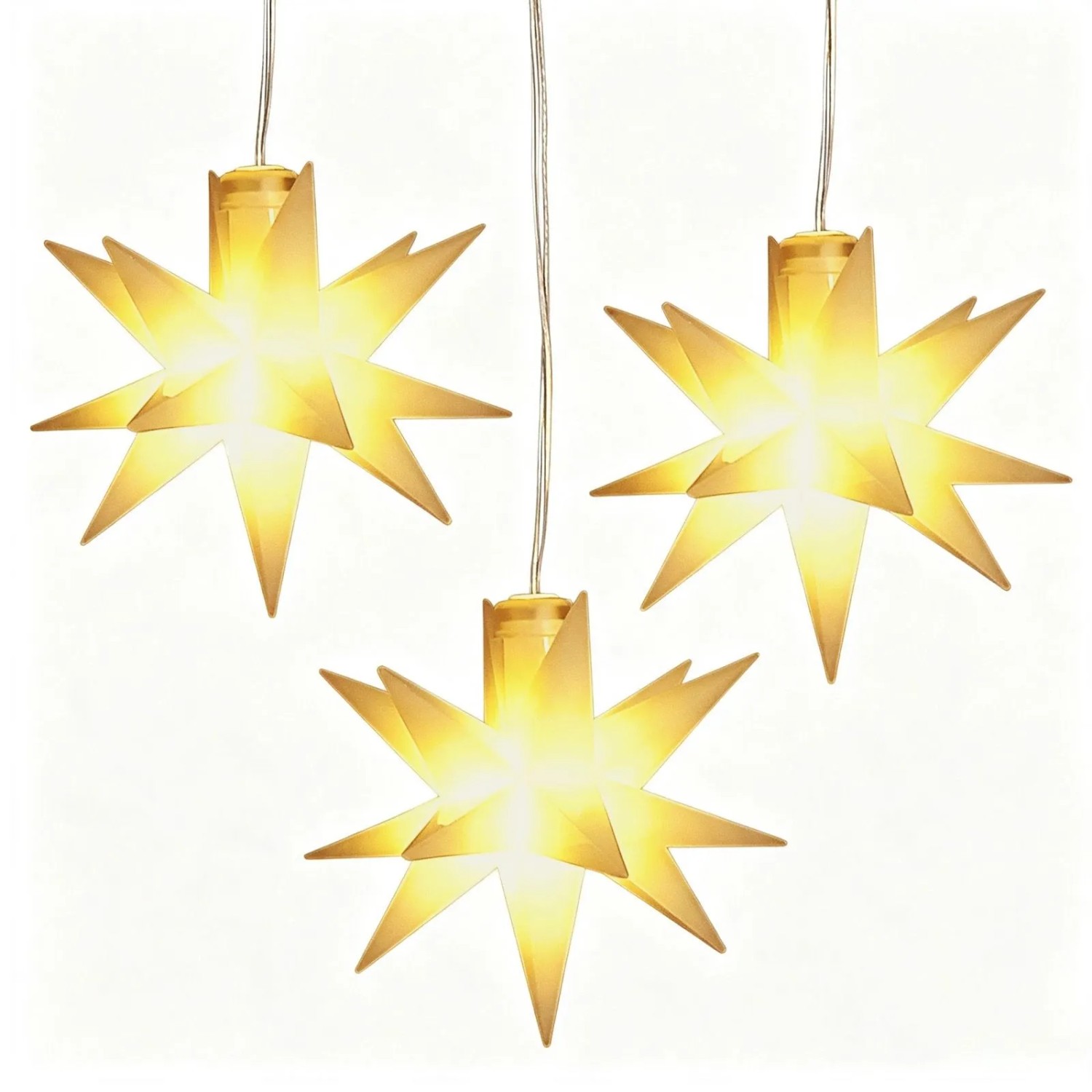 SALCAR 3er Set LED Weihnachtsstern