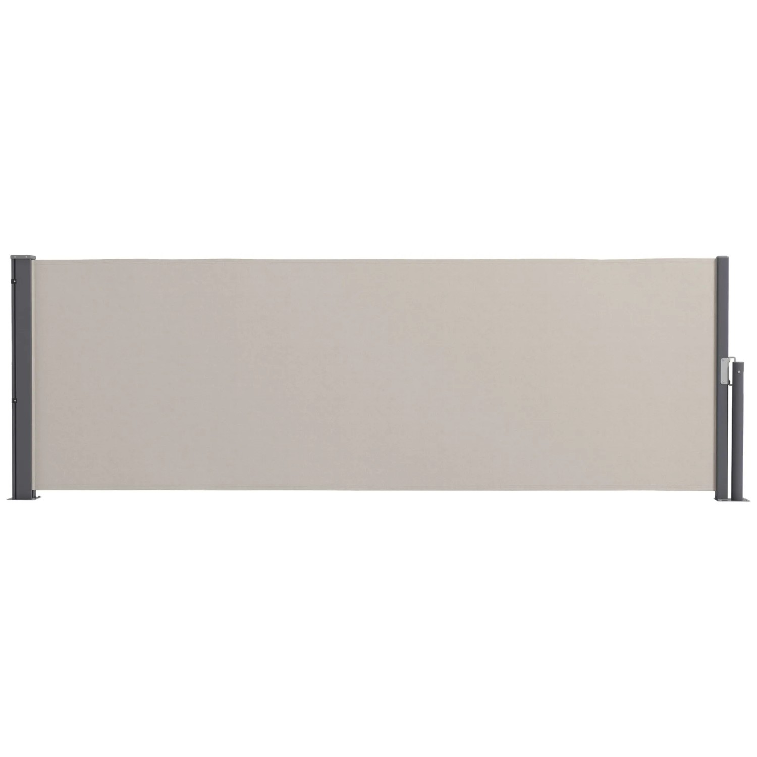 Furnicato Seitenmarkise Ausziehbar 300l X 100h Cm Hellgrau