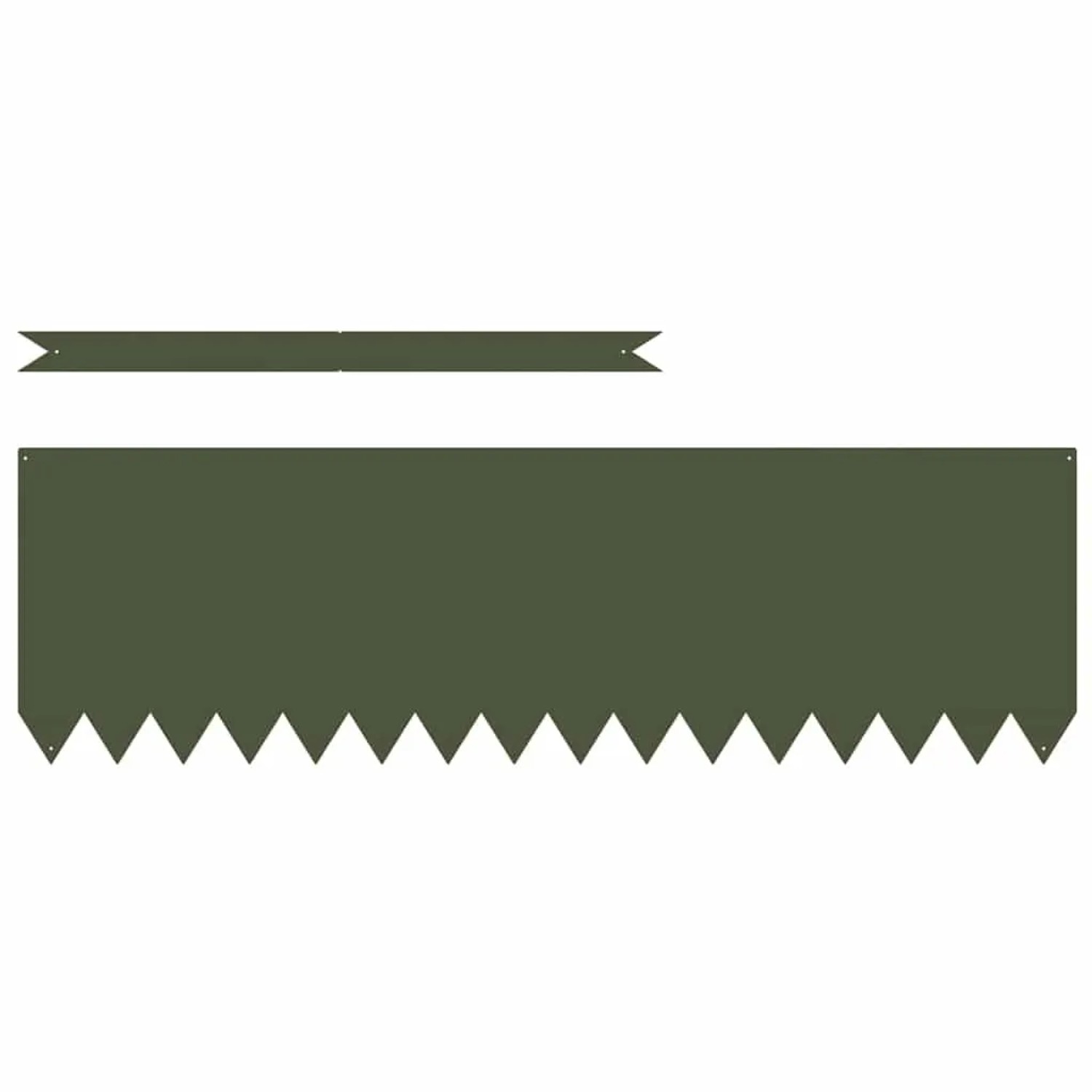 vidaXL Raseneinfassung 20 Stk Olive Grün 100 x 0,05 x 20 cm 865974