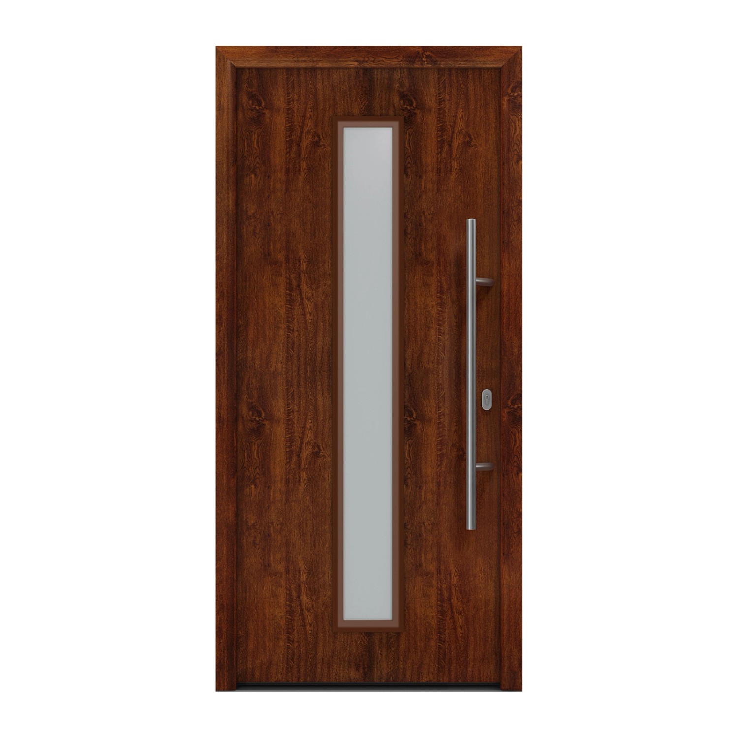 EcoStar Haustür Isopro IP 020S Dark Oak 110 cm x 210 cm DIN R günstig online kaufen