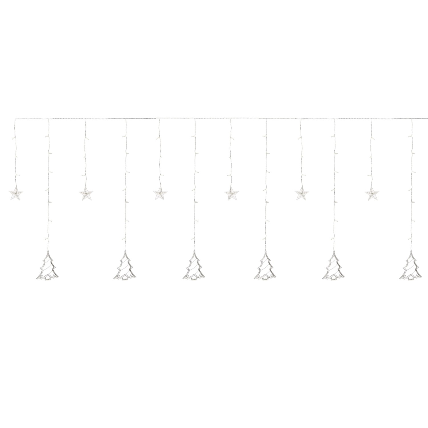 ECD Germany LED Fenster Lichtervorhang 220cm mit 138 LEDs Warmweiß 8 Funkti günstig online kaufen