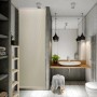 Relaxdays Duschrollo Aluminium Kunststoff Beige Wasserabweisend Schnelltrocknend 60 cm x 240 cm_2