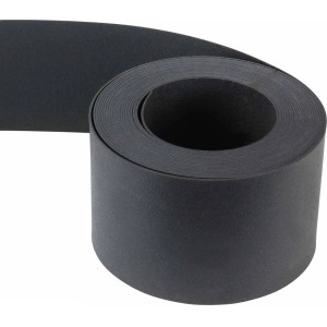 Bellissa Rasenkante Rolle aus Kunststoff, anthrazit, aufgerollt.