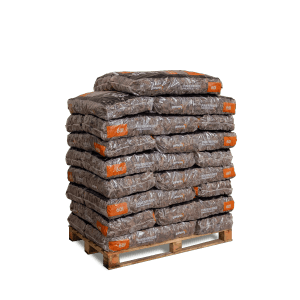 Palette mit 26 Säcken Galamio Pinienrinde Grob, 60l Säcke.