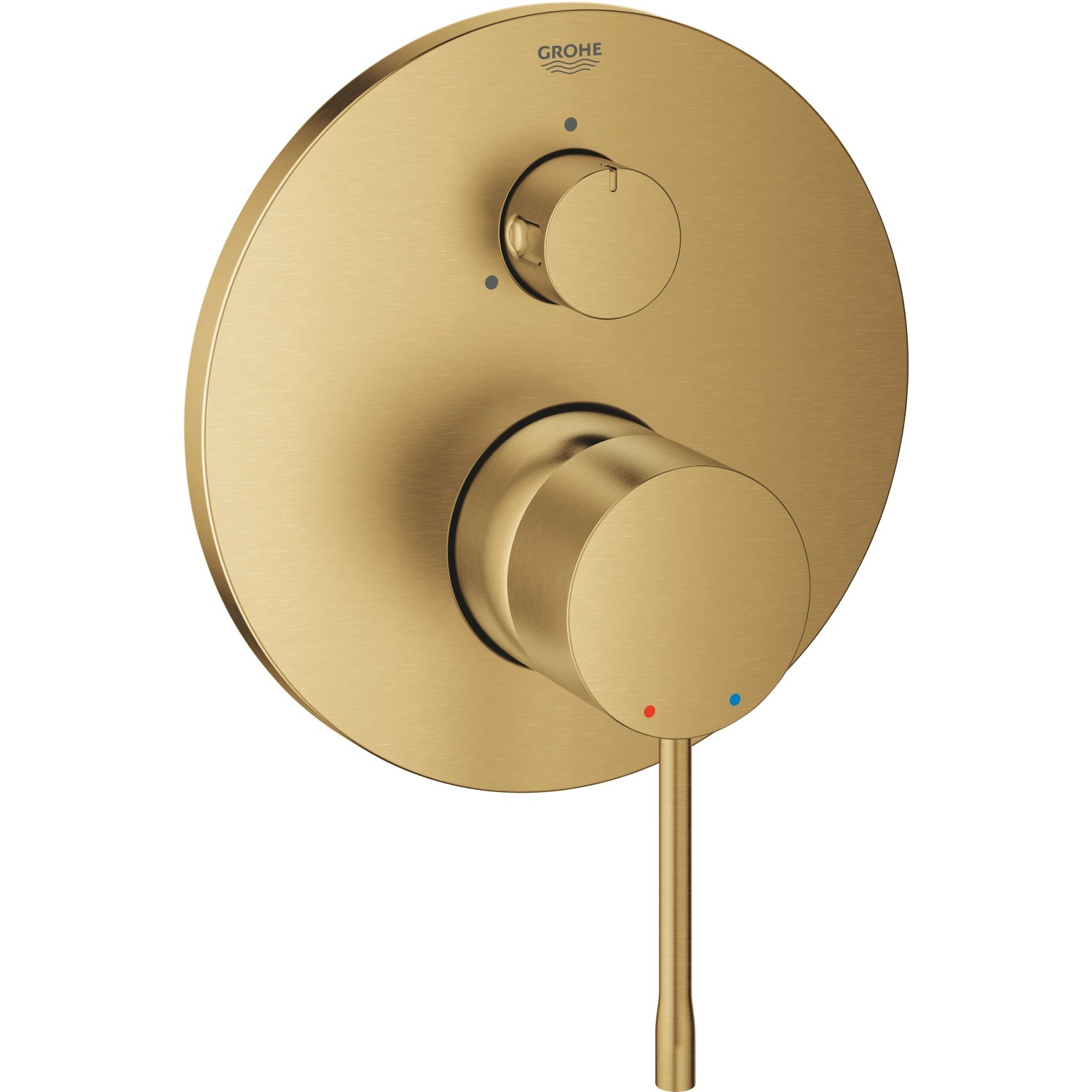 Grohe Essence Wannenarmatur in gebürstetem Gold (Cool Sunrise).