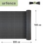 Urfence PVC Sichtschutzrolle, anthrazit, 100x600 cm, mit 26 Kabelbindern. Ideal für Balkon & Garten.