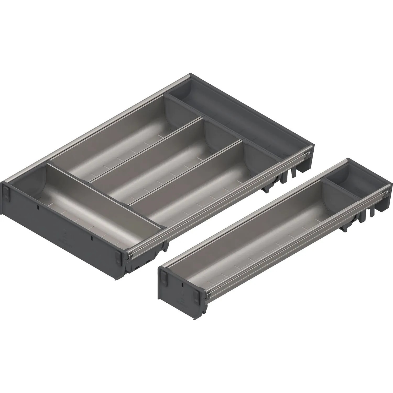 Blum Besteckeinsatz Orga-Line Schalen-Set Korpusbreite 601-699 mm Nennlänge 450 mm Grau