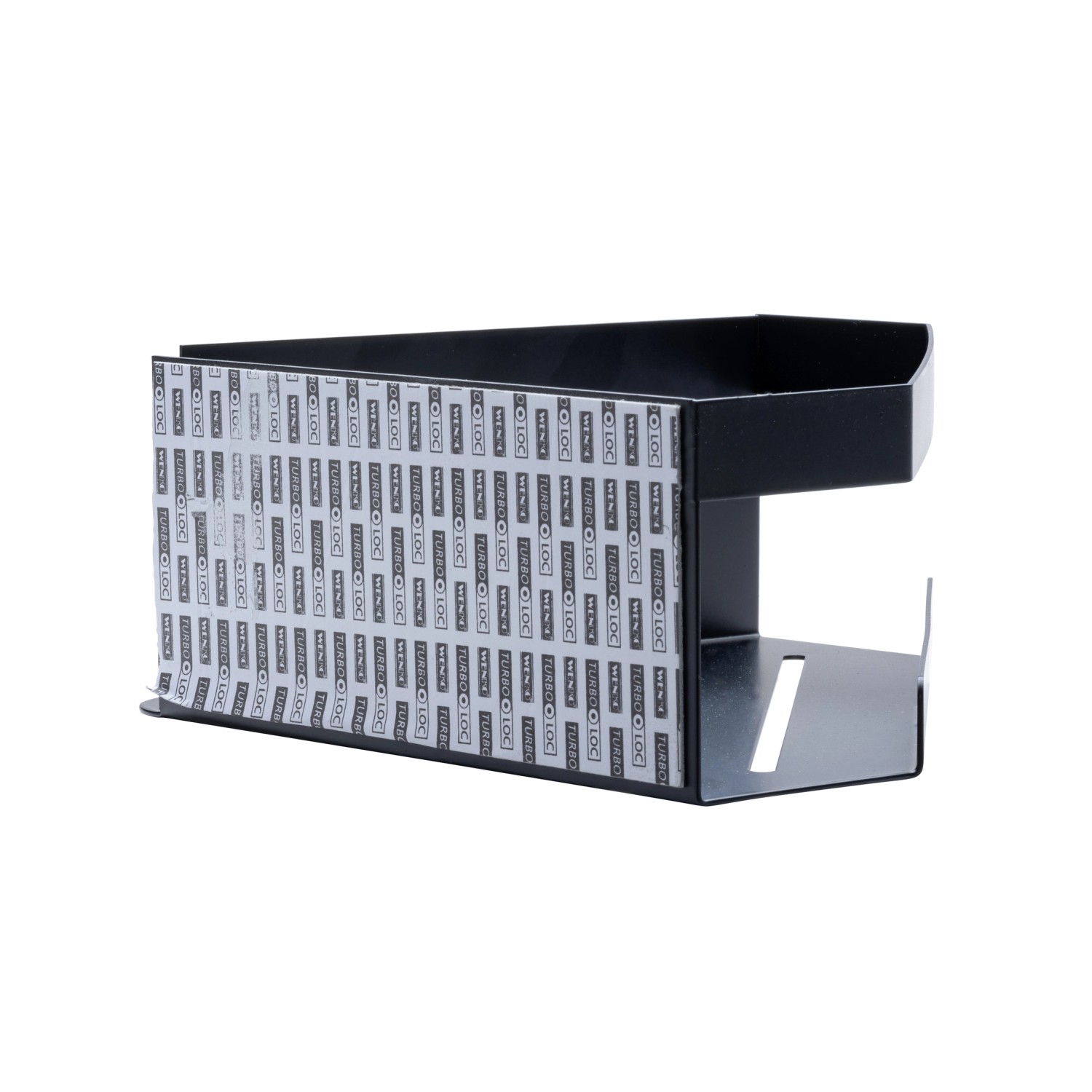 Schwarze Schöner Wohnen Eckablage Meleto aus Edelstahl mit Klebepad-Technologie.