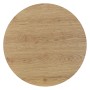 Runder Couchtisch, Ø 60 cm, Holz-Optik in Braun.