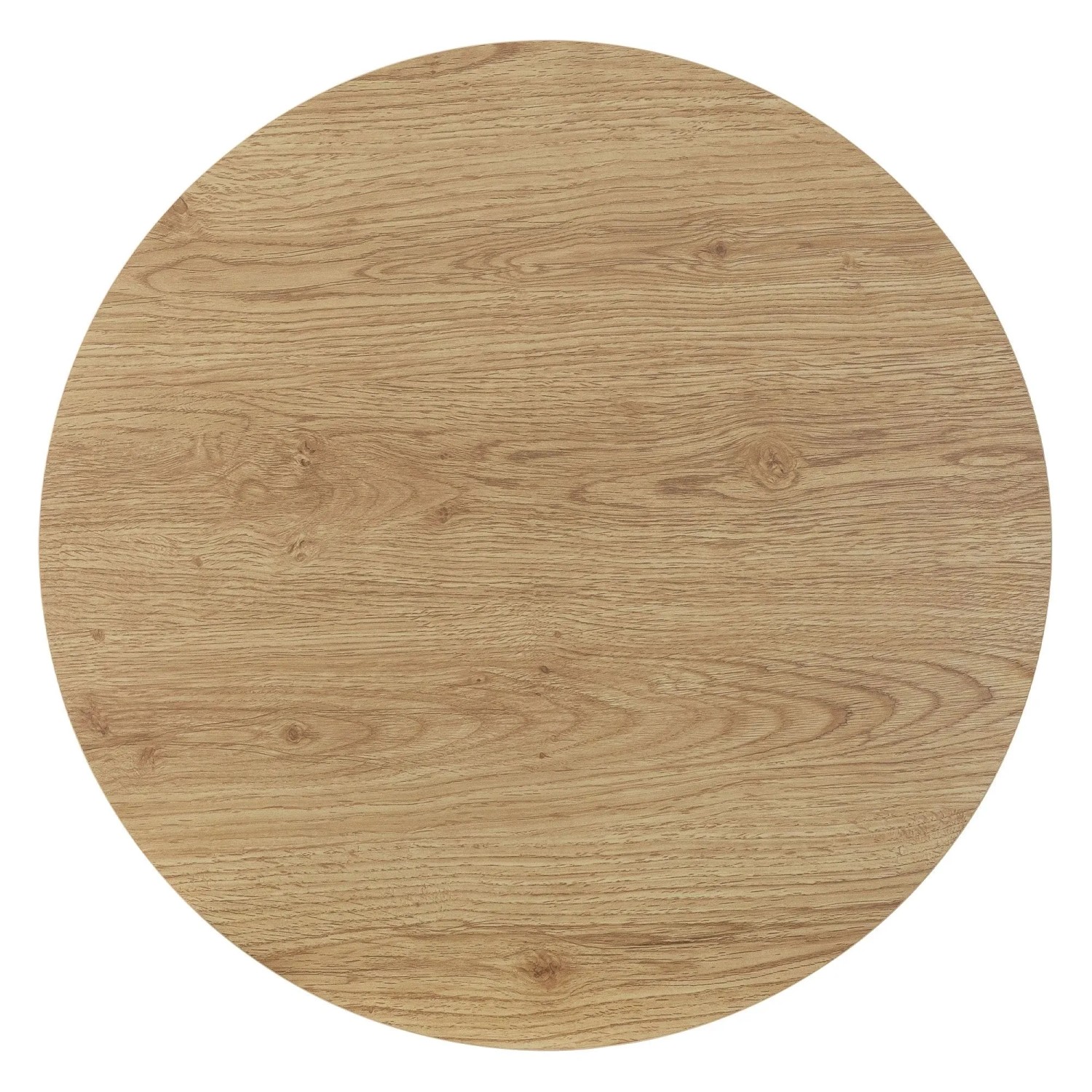 Runder Couchtisch, Ø 60 cm, Holz-Optik in Braun.