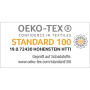 OEKO-TEX Standard 100 Zertifikat für Sanilo Badteppich: Geprüft auf Schadstoffe.
