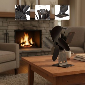 Relaxdays Ofenventilator Aluminium Schwarz Bronze Stromlos Vintage 21 cm x 19 cm x 12 cm 0,57 kg