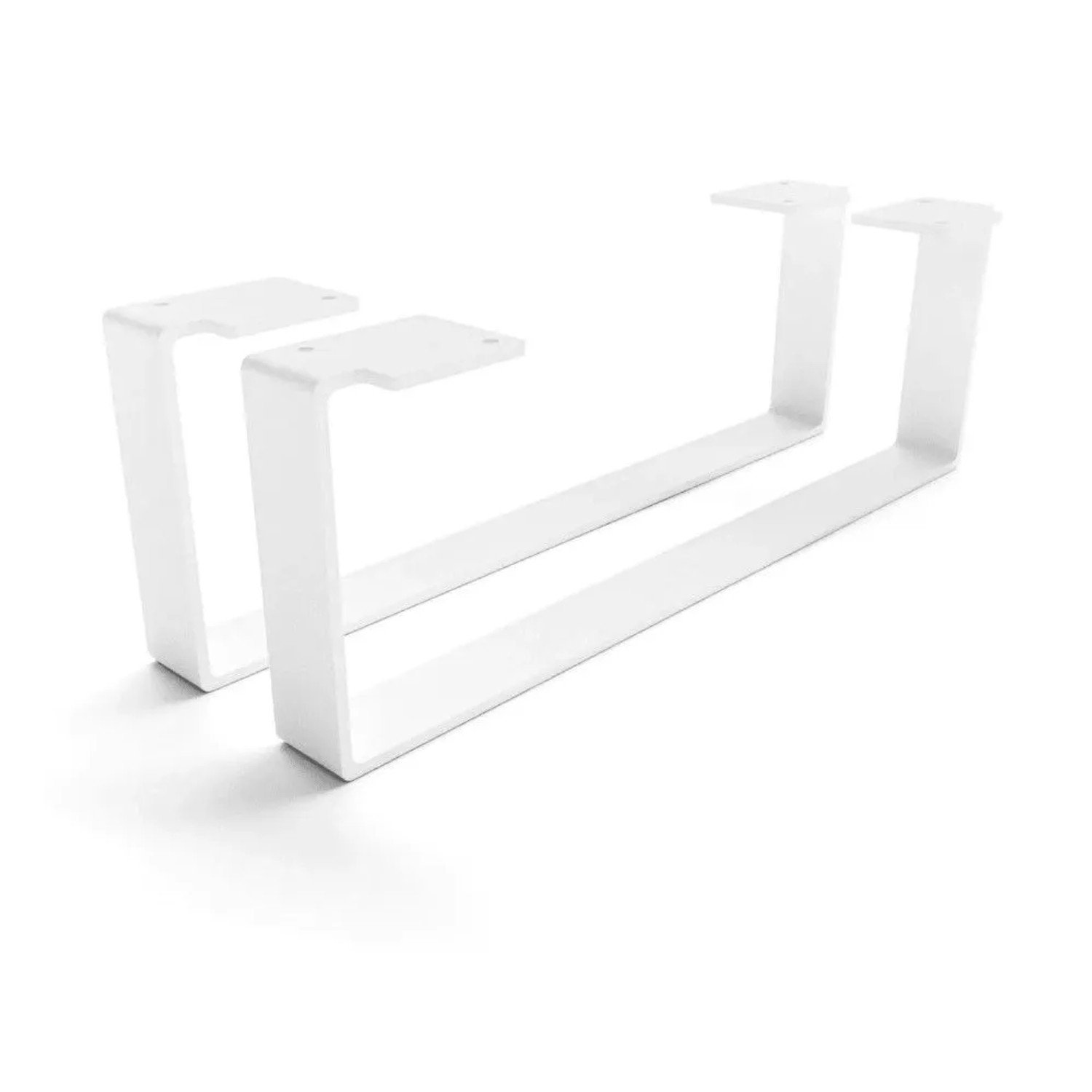 HEVVA Möbelfüße LUXEMBURG 15 cm Hoch 45 cm Tief 2er Set Weiß