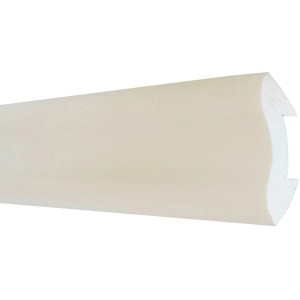 Weiße Hohlkehlleiste aus Kunststoff, 22x22 mm, Länge 2500 mm.