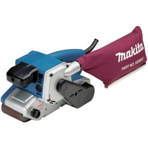 Makita Bandschleifer 9902J, 76 mm, mit Staubbeutel. Blaue Schleifmaschine für Profis.
