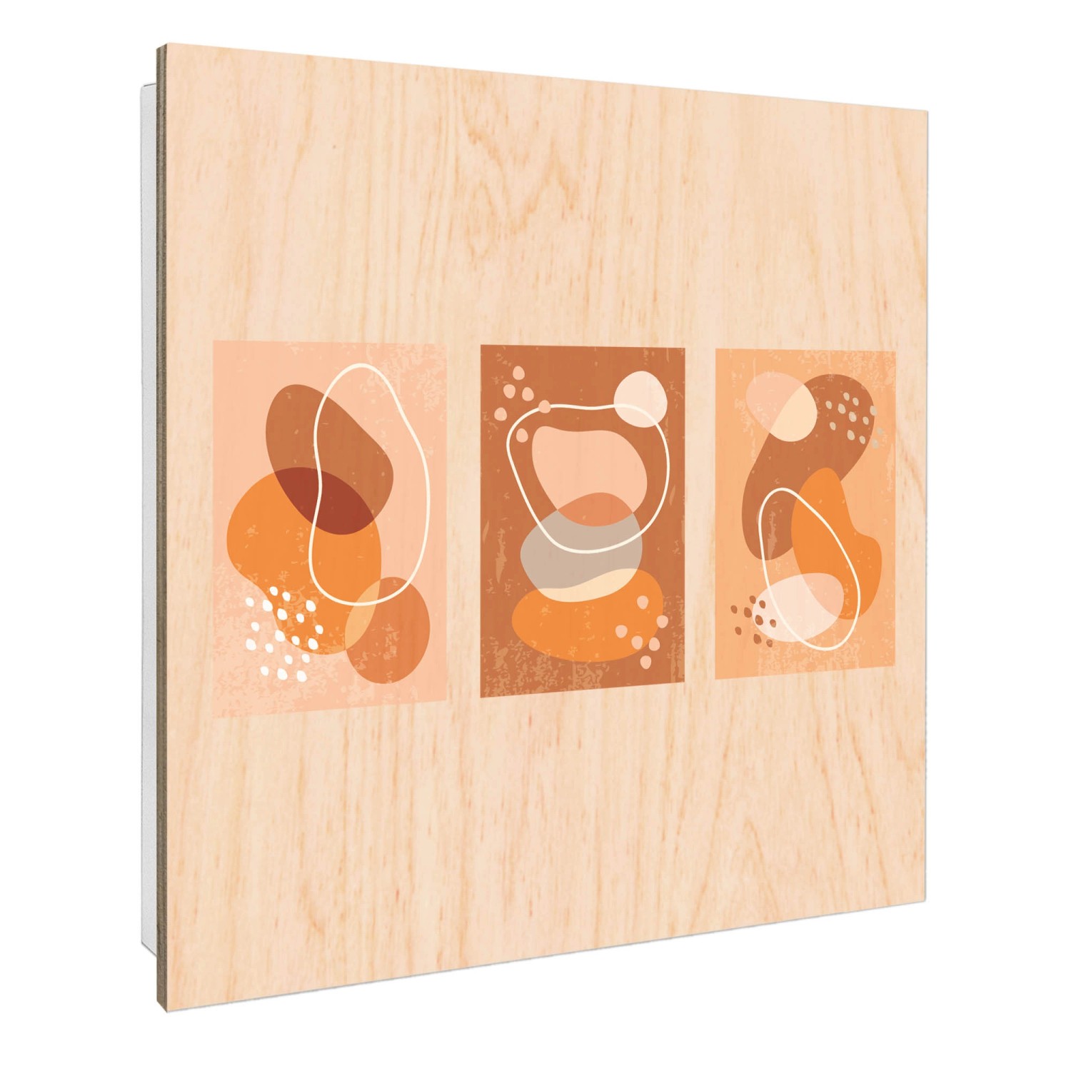 Banjado Schlüsselkasten mit Holzfront 30x30cm Weiß Scharnier Links 50 Haken günstig online kaufen