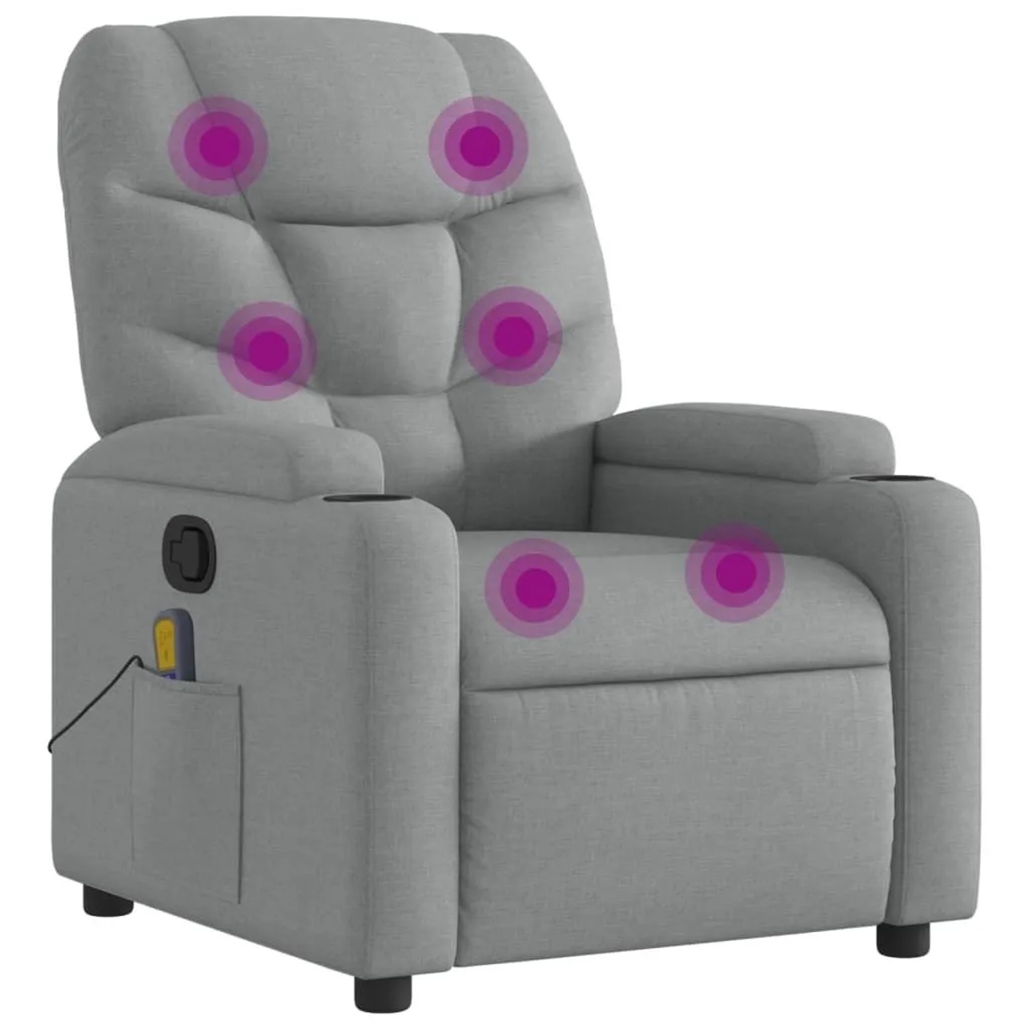 vidaXL Massage-Relaxsessel Hellgrauer Stoff 3205612 günstig online kaufen