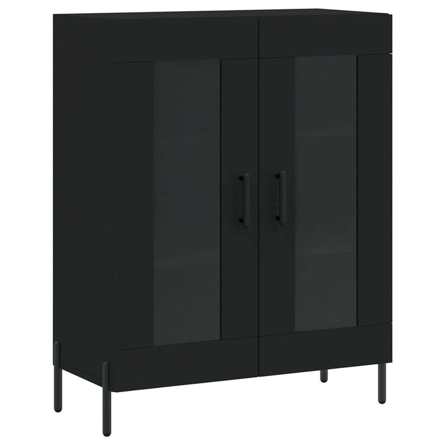 vidaXL Sideboard Schwarz 69,5x34x90 cm Holzwerkstoff 827797 günstig online kaufen