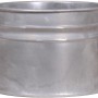 Silberner Zink-Übertopf mit Griffen, Ø 16 cm, ideal für Pflanzen und Blumen.