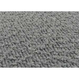 Detailaufnahme: Grauer Bouclé-Stoff des CHEFGASTRO Esszimmerstuhls im 6er-Set.