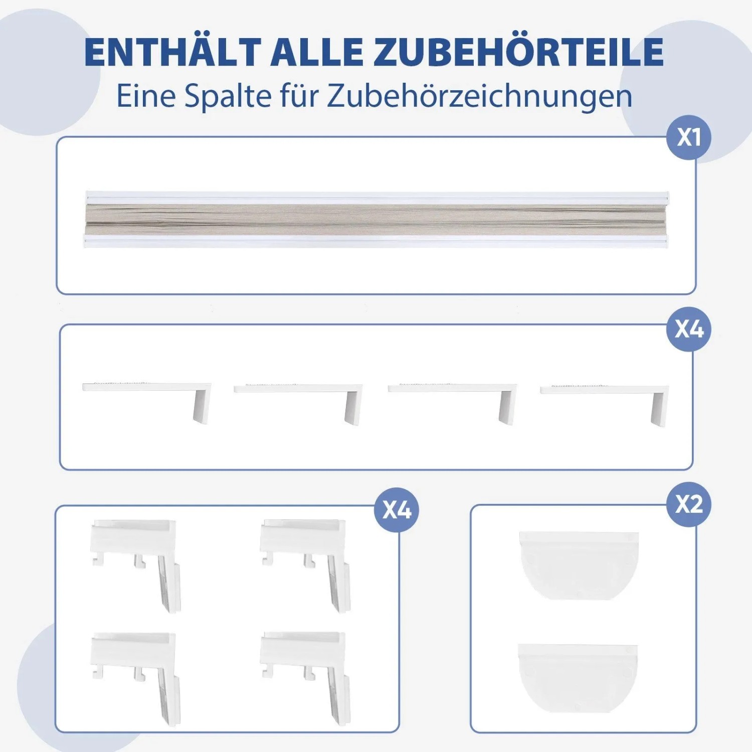 Zubehör für Sekey Wabenplissee, Verdunkelungsplissee ohne Bohren, beige, 40x130cm
