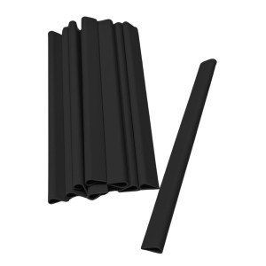 zaunzu Klemmschiene, Clip zur Befestigung von Zaunblenden und Windschutz, Schwarz