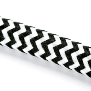 Orion Lightstyle Textilkabel, 3-adrig, schwarz-weiß, Meterware für Lampen.
