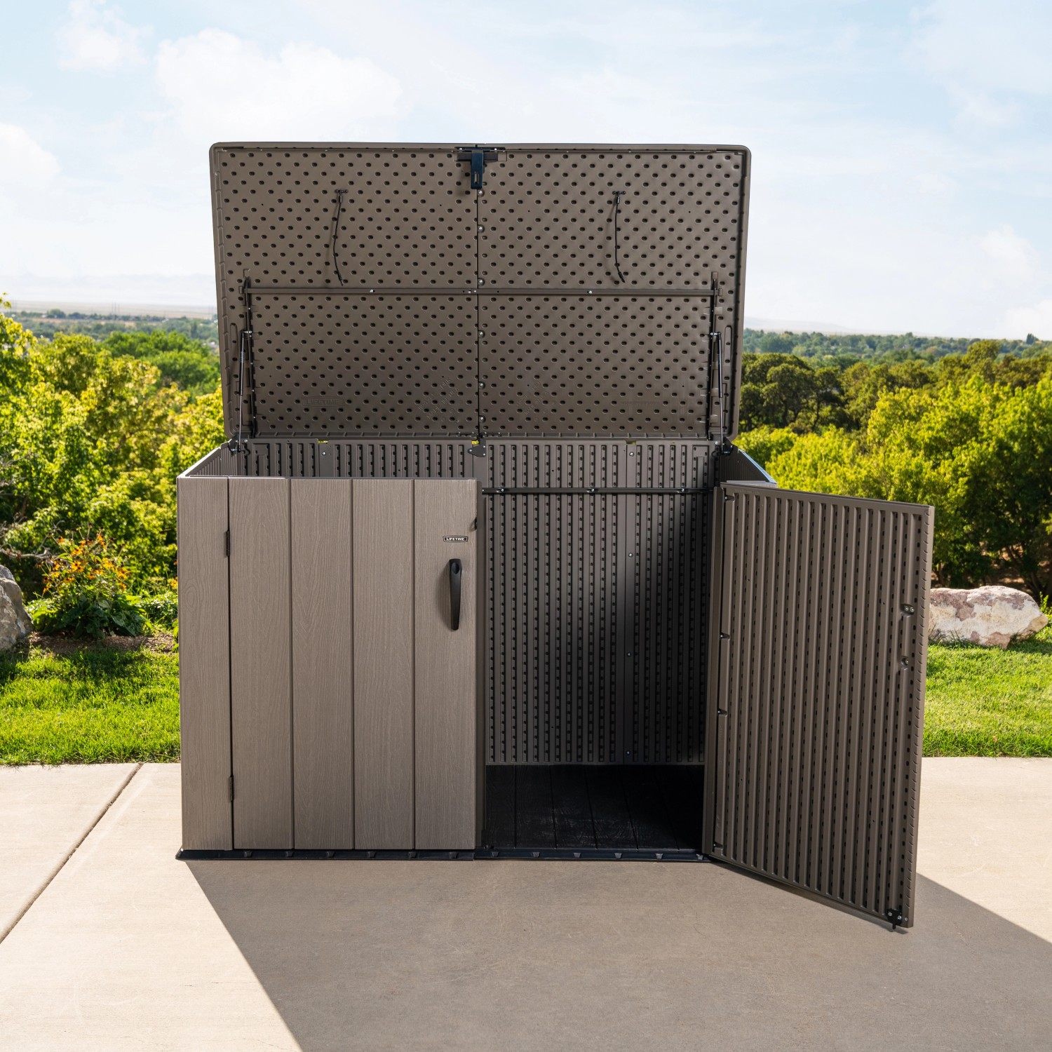 Lifetime Gerätebox Kunststoff 108 cm x 191 cm x 132 cm Grau kaufen bei OBI