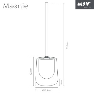 MSV WC-Bürste Maonie, dunkelblau, mit den Maßen Ø 10,4 cm x 38,8 cm.