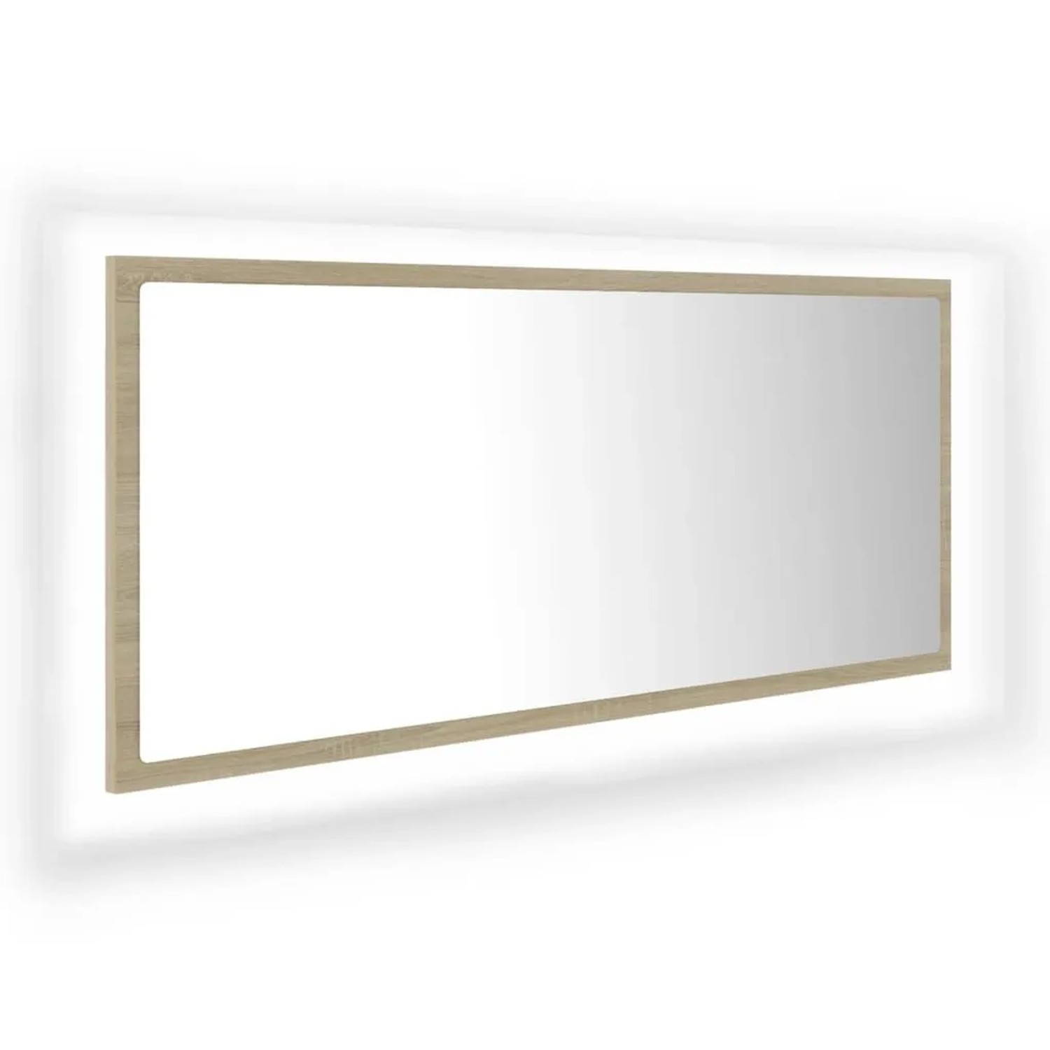 vidaXL LED-Badspiegel Sonoma-Eiche 100x8,5x37 cm Acryl 804943