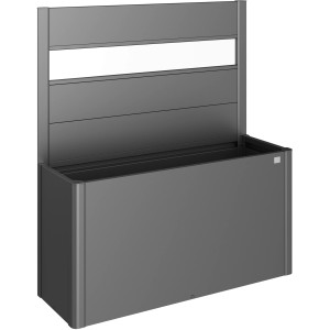 Biohort Belvedere Pflanzbeet Sichtschutz mit Acrylglas, dunkelgrün-metallic, Größe 150.