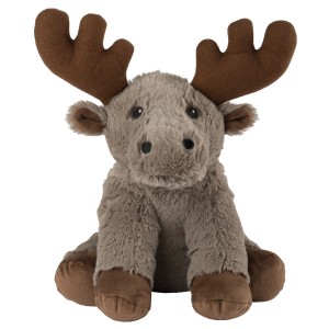 Warmies Wärmestofftier Elch, braun, 22x21x29cm. Kuscheltier mit Hirsekorn-Lavendel-Füllung.