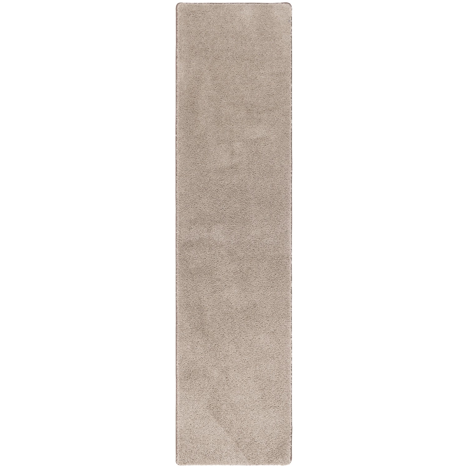Snapstyle Hochflor Shaggy Läufer Teppich Palace Taupe, 80x160cm. Flauschiger Teppichläufer in Taupe.