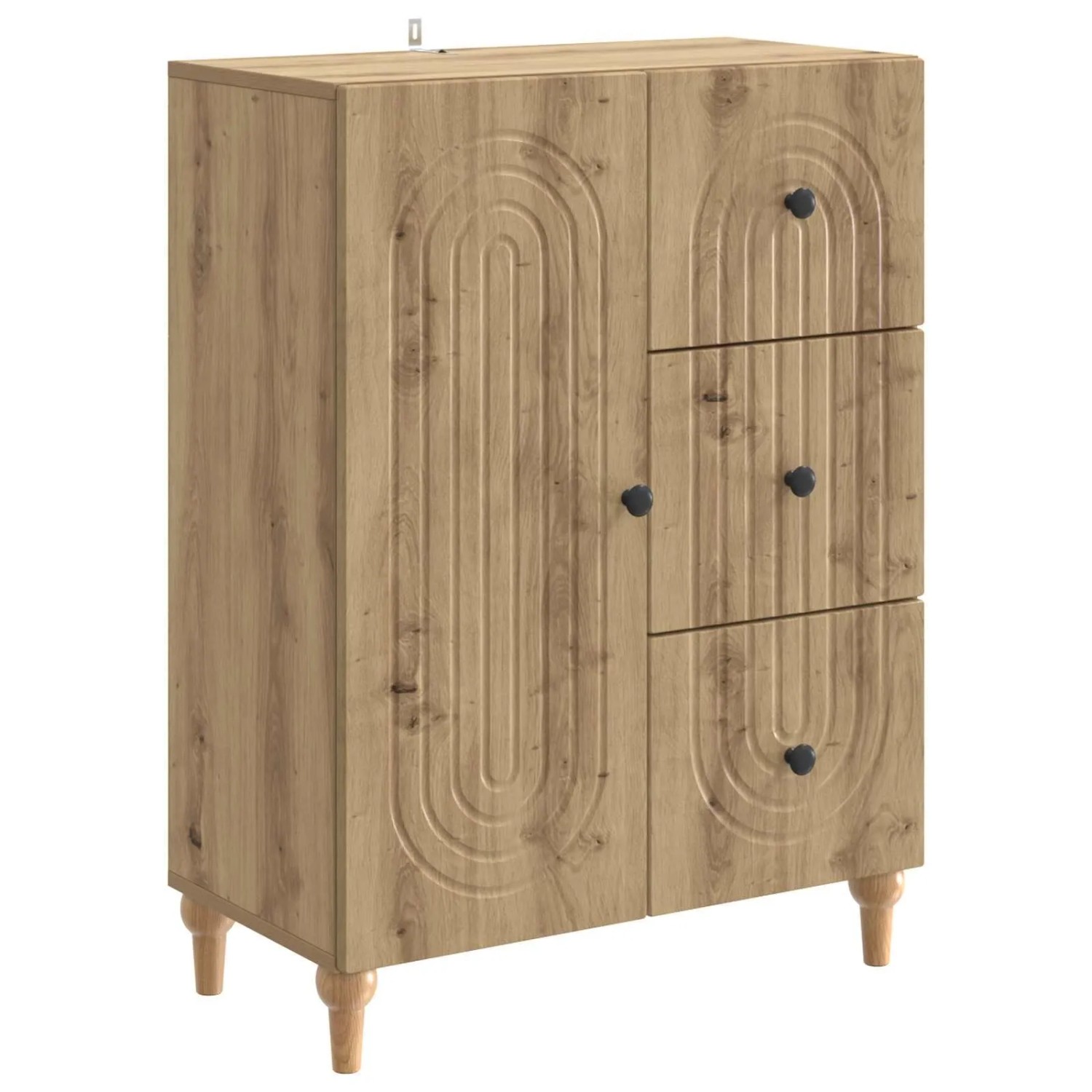 vidaXL Sideboard Artisan-Eiche 66 x 34,5 x 90 cm Holzwerkstoff 894174