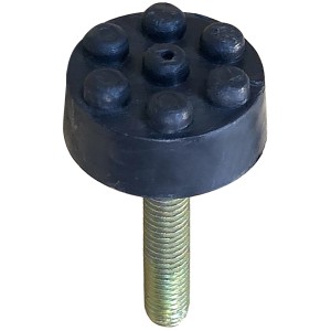 Fußkappe für Zalma Lounge-Bank, schwarz, mit Gewinde. Ersatzteil für Gartenmöbel.