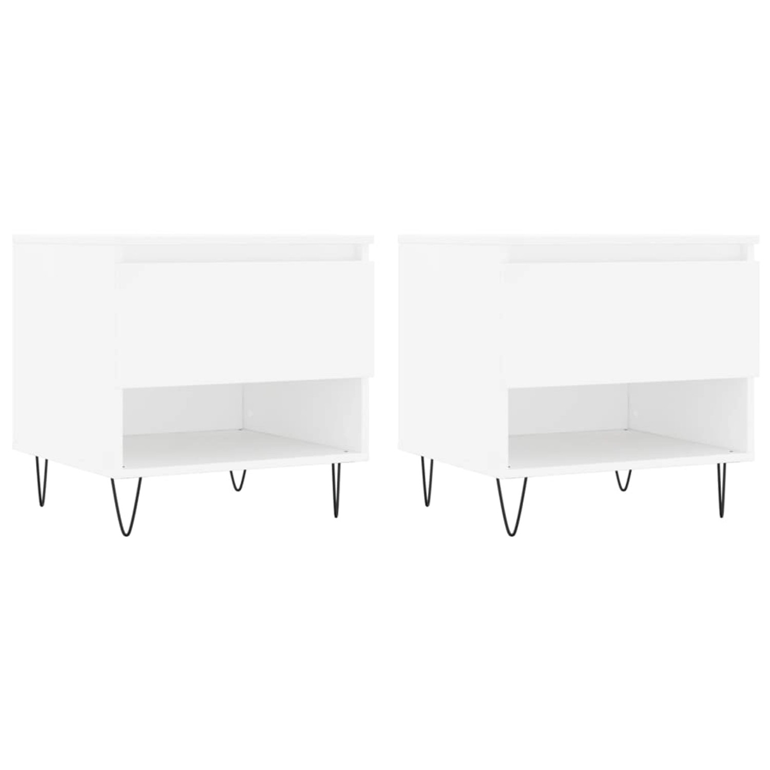 vidaXL Couchtische 2 Stk Weiß 50x46x50 cm Holzwerkstoff 830909 günstig online kaufen