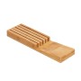 Relaxdays Messerorganizer aus Bambus, geeignet für Schubladen, für 5 Messer.