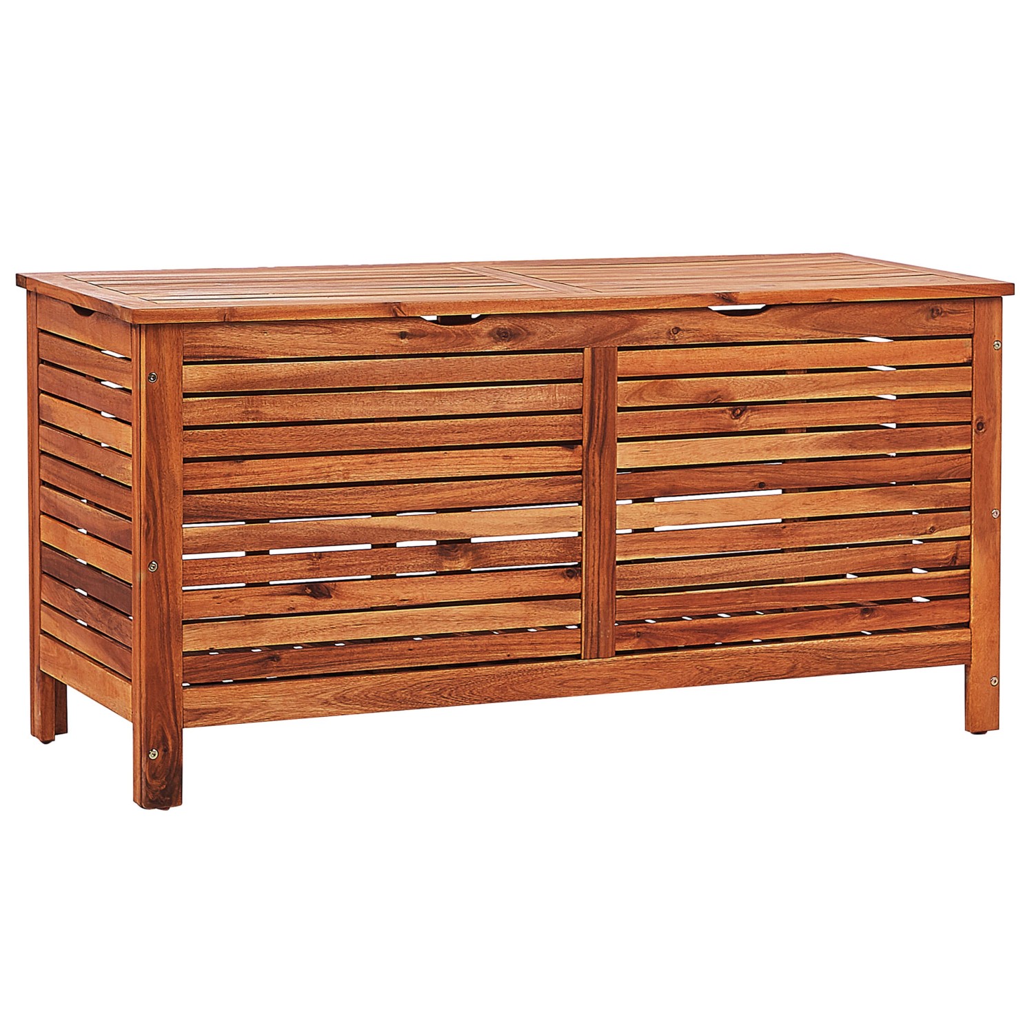 Beliani Truhe RIVIERA Dunkler Holzfarbton 48x130x64 günstig online kaufen