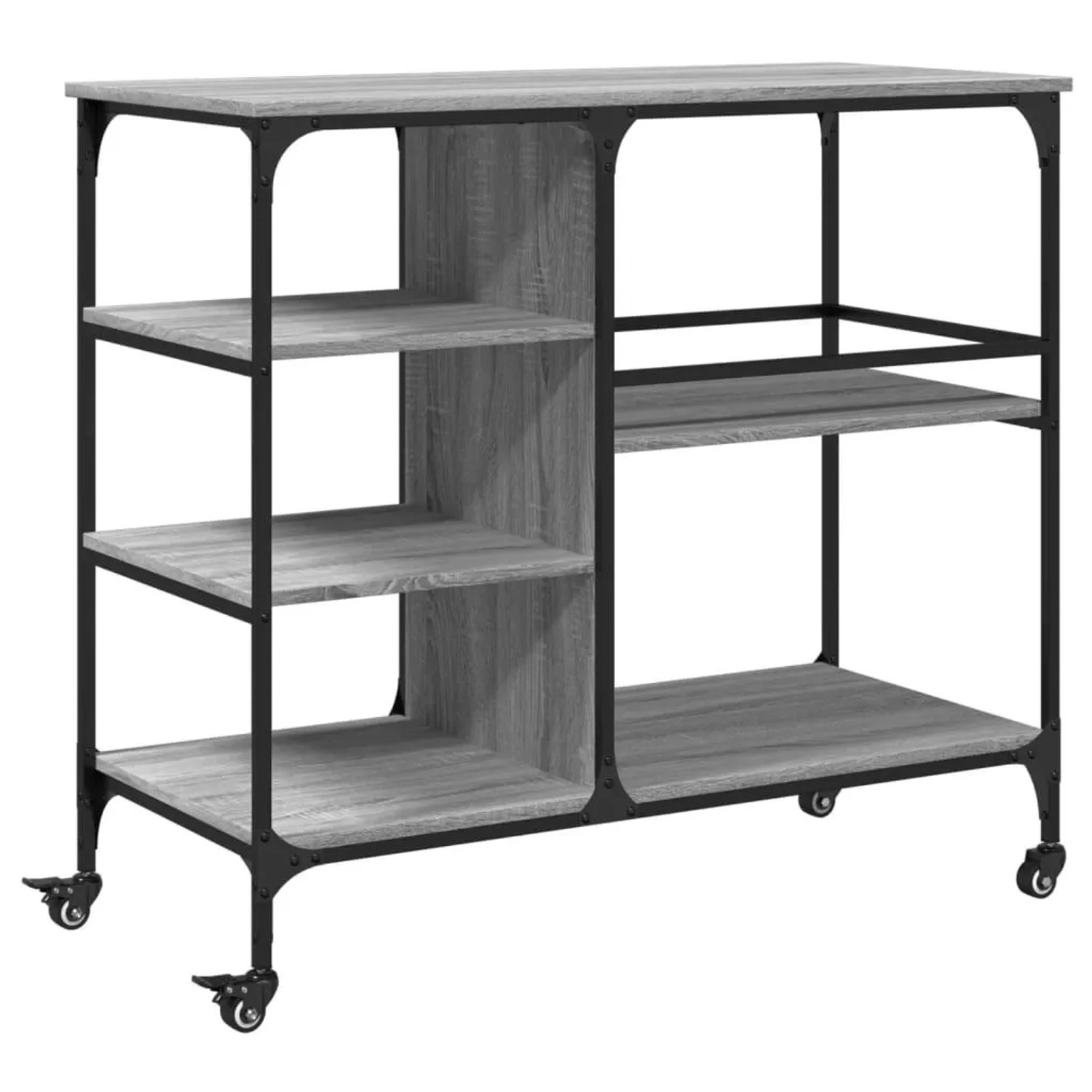 vidaXL Küchenwagen Grau Sonoma 100x45x89,5 cm Holzwerkstoff 842384
