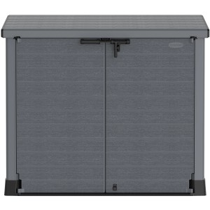 Duramax StoreAway 1200 l Universalbox in Anthrazit mit Doppeltür und abschließbarem Riegel.