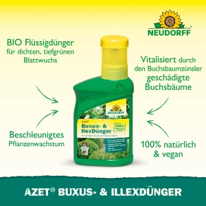 Neudorff Azet Plus Buchsbaumdünger, 250ml Flasche für gesundes Wachstum und Widerstandskraft.
