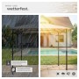 Sandfarbener Tectake Grillpavillon Maracaibo mit Doppeldach und Flaschenöffner, 240x150x250 cm.