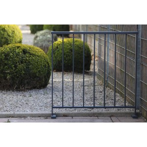 Dieda Geländer-Set Linus, anthrazitfarbenes Aluminium, 1000x1000 mm, für den Innen- und Außenbereich.