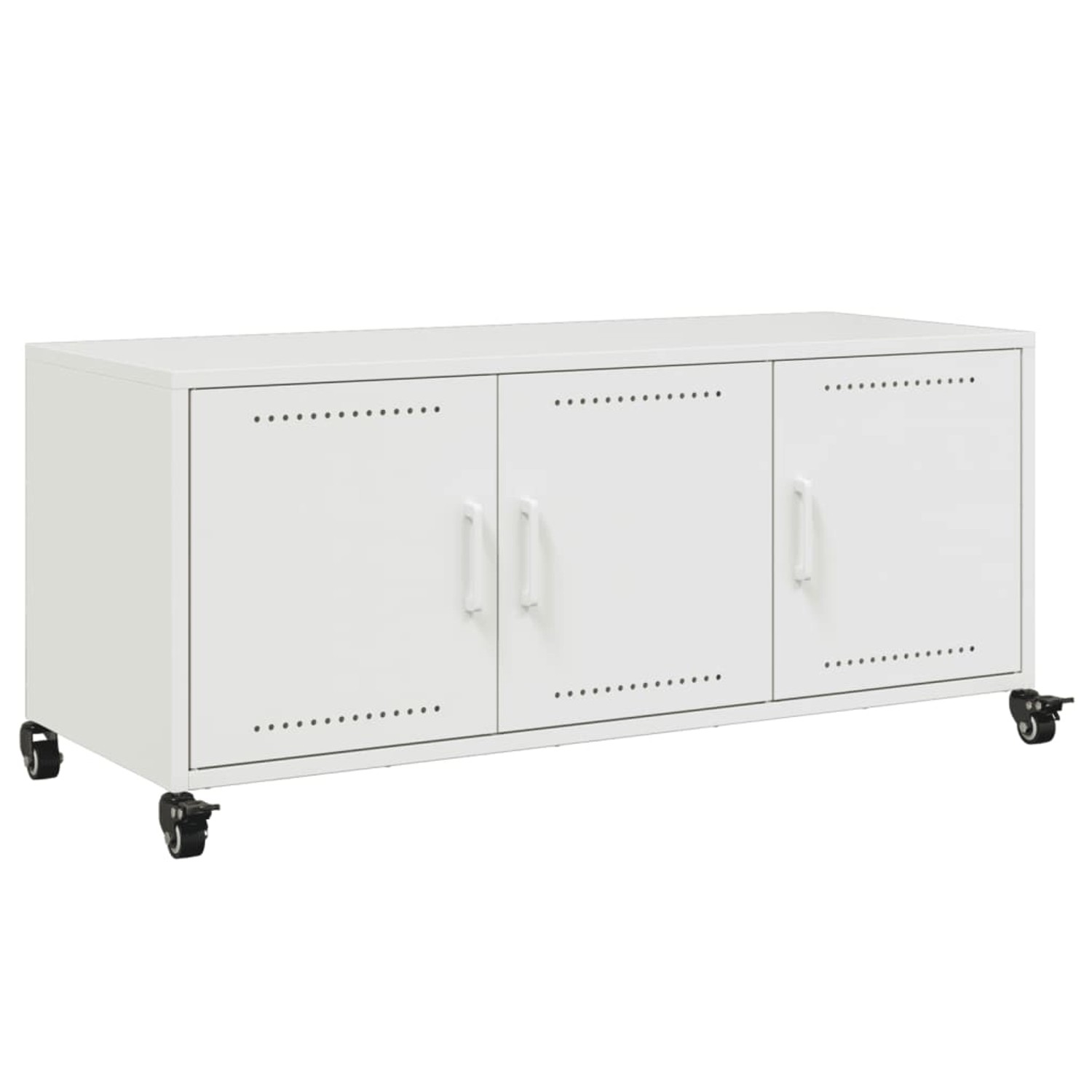 vidaXL TV-Schrank Weiß 100,5x39x43,5 cm Kaltgewalzter Stahl 846649 günstig online kaufen