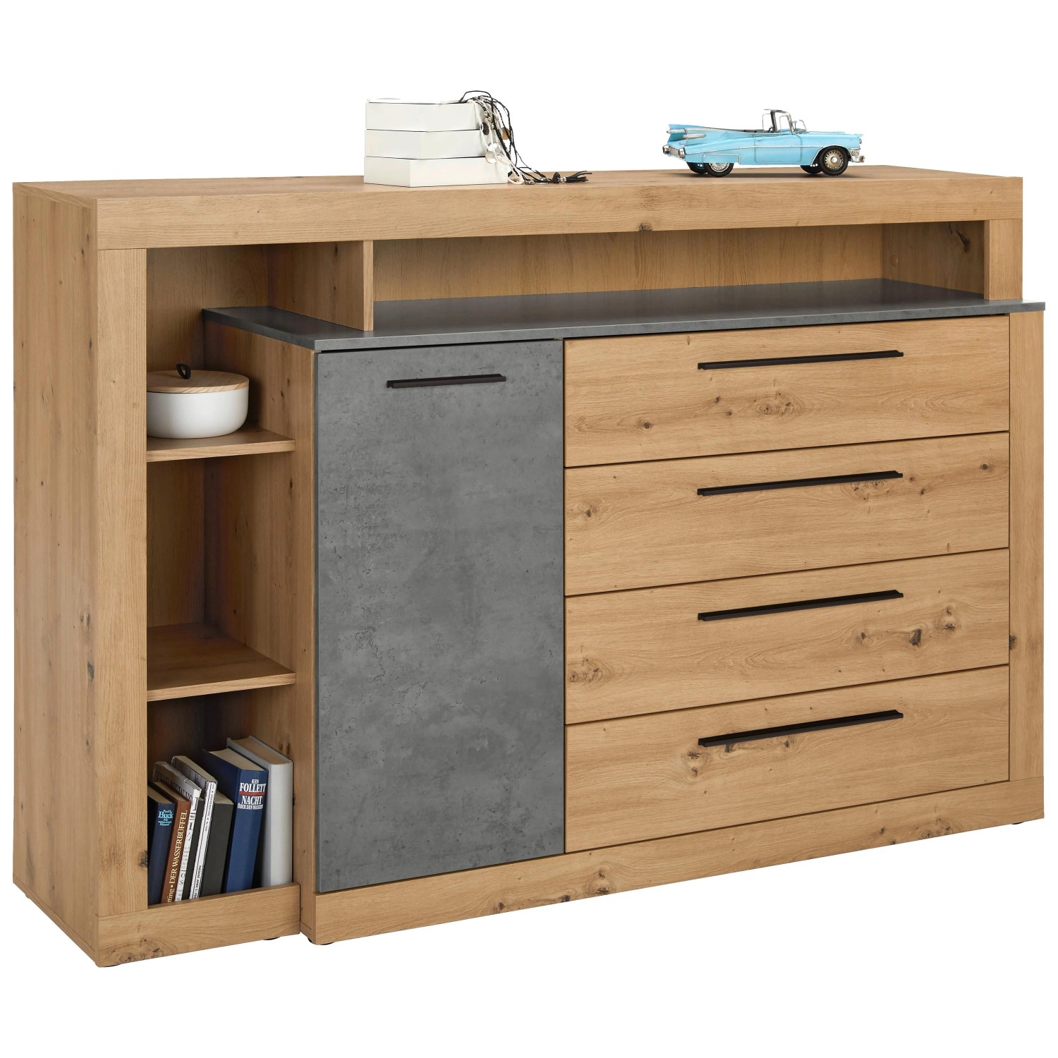 Mömax Sideboard Chanton Eiche Artisan/Grau